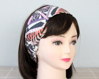 Tribal headband aztec headband african print headband adult headband woman top knot headband boho clothing geometric headband tribal pattern