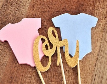 Gender Reveal Cake Topper. Handcrafted in 2-3 Business Days. Gender Reveal Ideas.