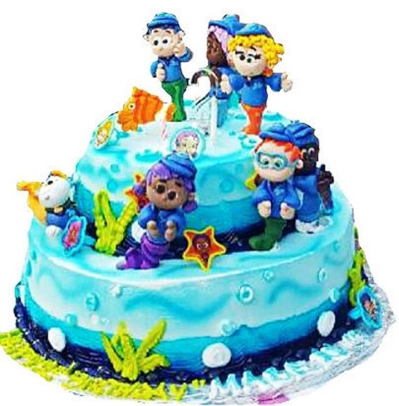 Bubble Guppies Cake Topper Large 3D Set by claycutiesbymelissa