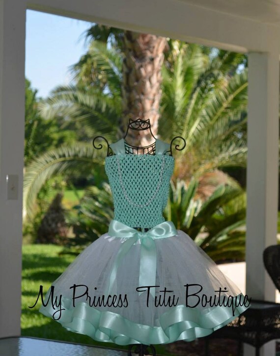 Items similar to Mint Green Ribbon Tutu Dress Ribbon Tutus Girls Ribbon
