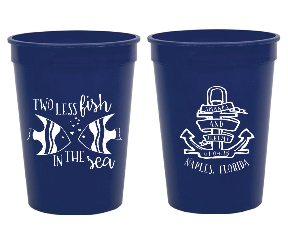 monogrammed plastic cups