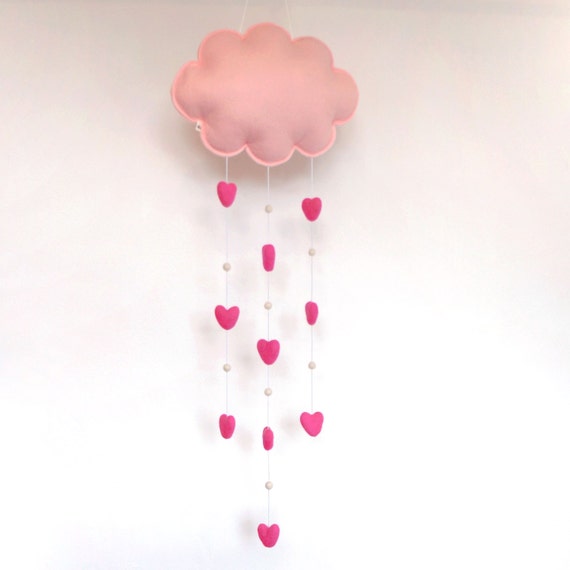 Felt Cloud Baby Mobile Wall Hanging Window Hanging by LilyRazz