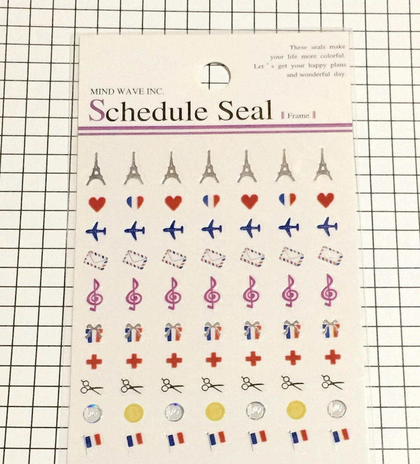 mind wave schedule seal sticker 1 sheet travel theme mind wave schedule seal sticker 1 sheet travel theme