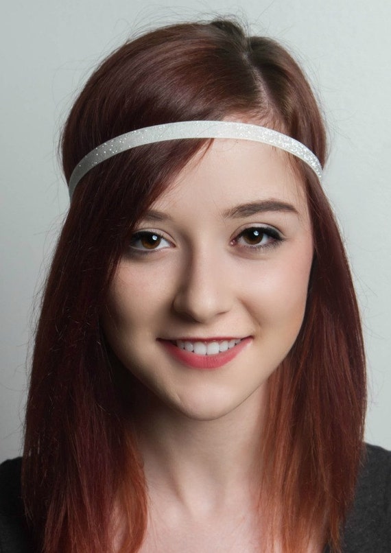 thin white headband