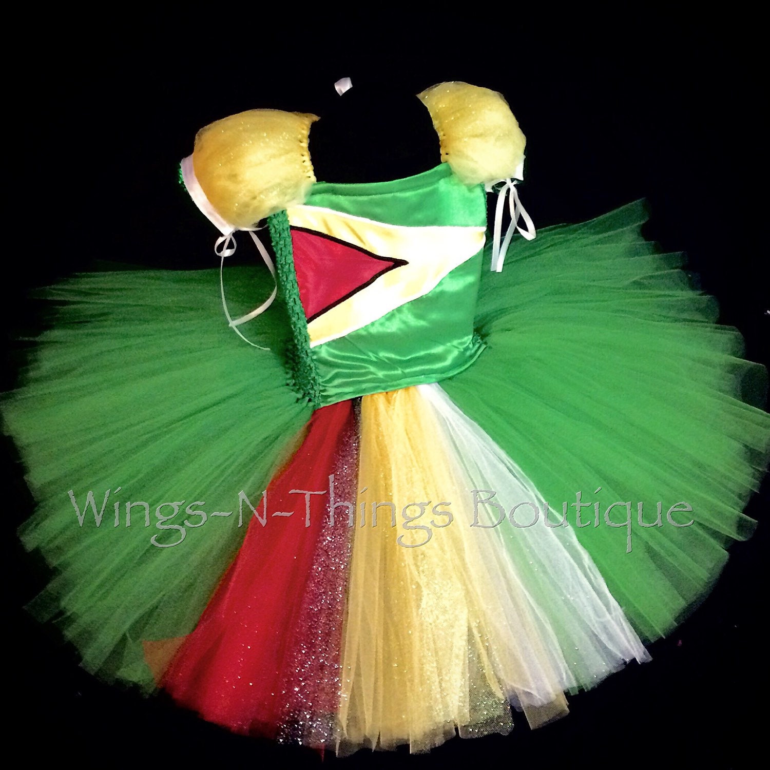 GUYANA PAGEANT DRESS Custom Flag Orders by wingsnthings13 on Etsy