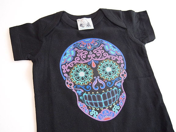 Trendy Baby Boy Clothes Purple Sugar Skull Black 3 6 9 12