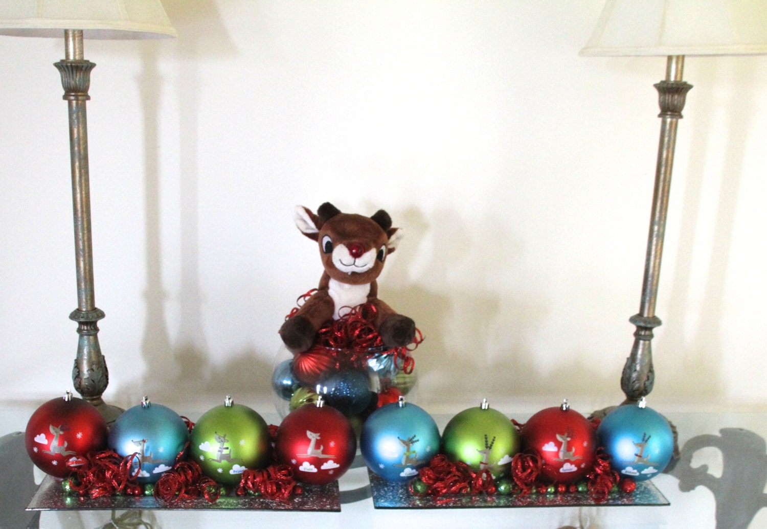 Reindeer Centerpieces Christmas Centerpiece Holiday Table