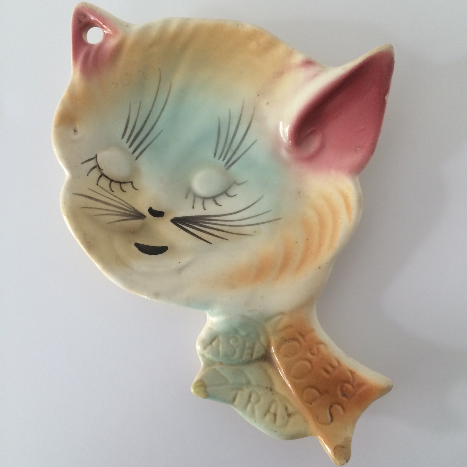 Vintage Ceramic Cat Spoon / Ash tray Rest / by DodasAndDabbels