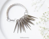 Spike Bracelet goht style bracelet  contemporary jewelry statement bracelet  industrial style goht style bracelet big Ready to ship