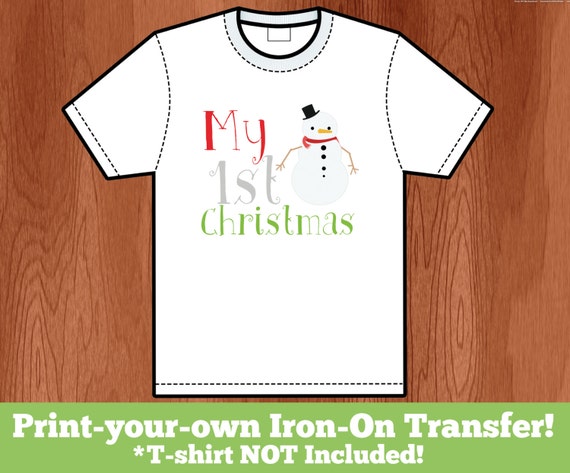 My First Christmas Iron on Transfer Printable Transfer