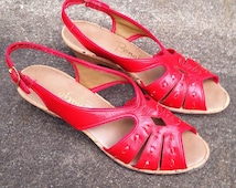 Popular items for red sandals on Etsy