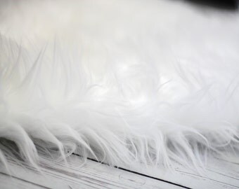 LARGE SIZE 3'x5' Soft Cozy Cuddly White Faux Fur Nest Newborn Photography Prop Large Oversize Layer Stuffer Long Pile Faux Flokati