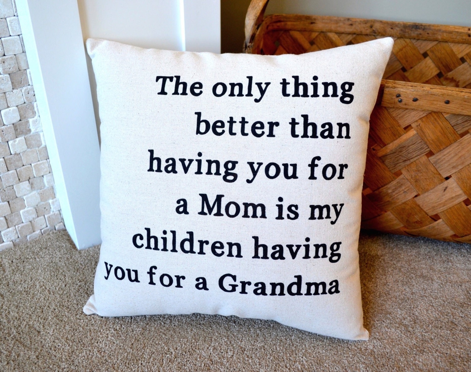 New Grandma Gift Pillows with Quotes Gift for Mom