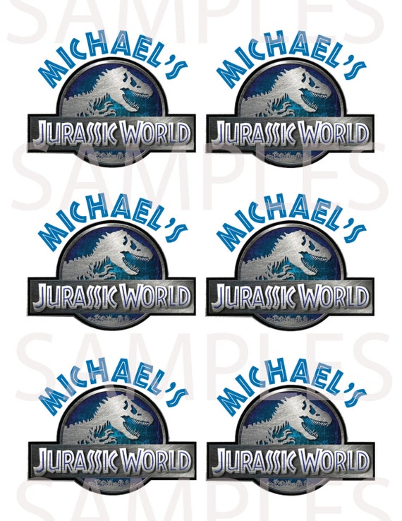 Jurassic World Favor Tags Personalized with kids names