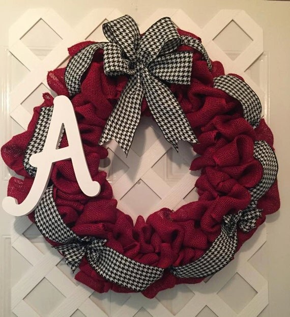 Alabama Roll Tide Wreath - Alabama Wreath - Roll Tide Wreath - Collegiate SEC Wreath - Saban Decor - UA Decor - Roll Tide - Big Al Decor -