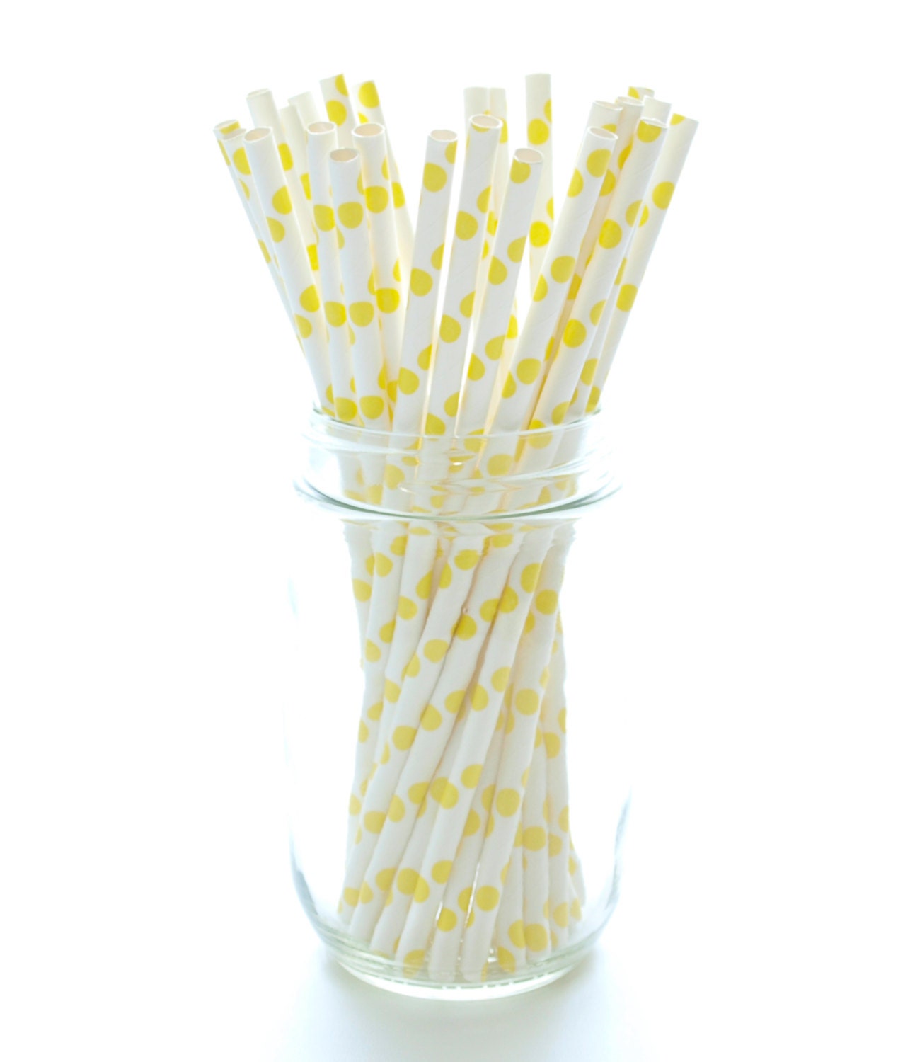 Yellow Polka Dot Straws Cute Straws Fancy Drinking Straws