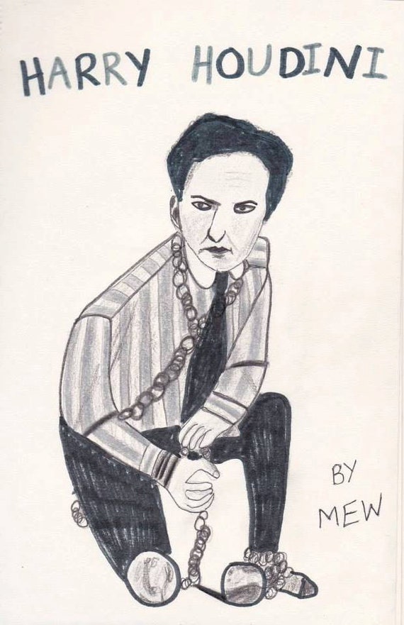 Harry Houdini Signed Digital Print