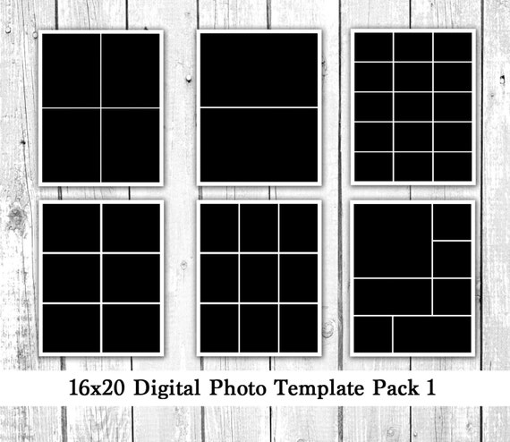 16x20 Photo Template Pack Collage Design Photography