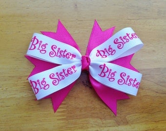 Big Sister Hair Bow - Lil Sister Hair Bow - Big Sister Stacked Hair Bow - Lil Sister Stacked Hair Bow