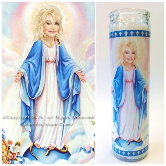Dolly Parton Prayer Candle. Saint Dolly Great by