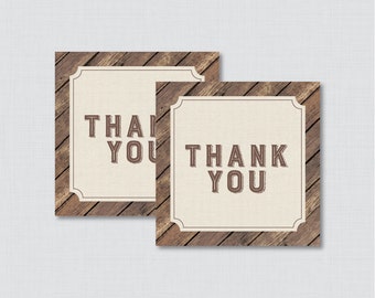 Rustic Baby Shower Printable Favor Tag - Wood and Burlap Baby Shower Favor Tags - Thank You Tags - Wood Rustic Baby Shower Favor 0034