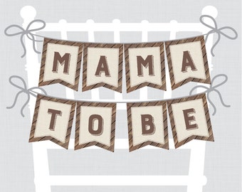 Woodland Baby Shower Chair Banner Mama To Be Mom