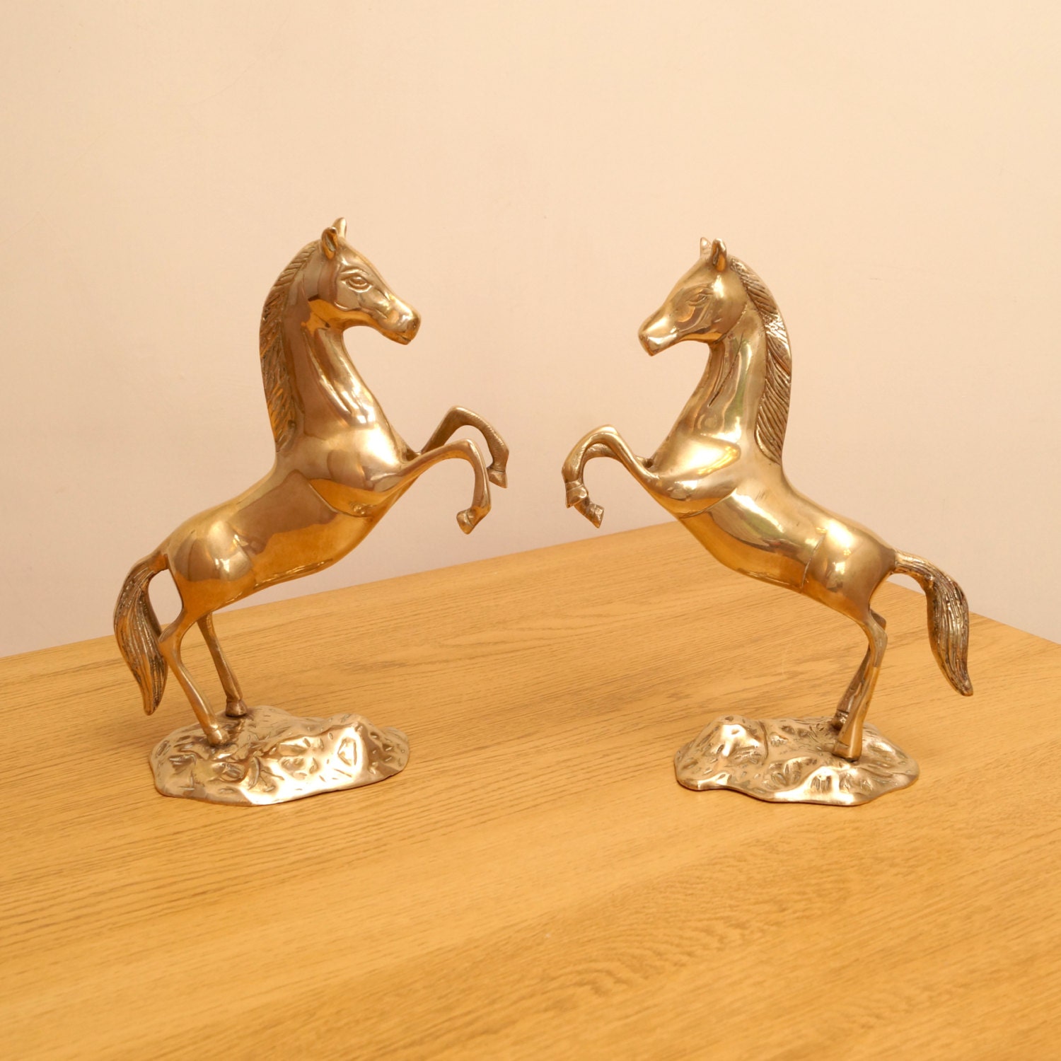 Large Brass Horse Figurines Brass Horse Sculpture Gold