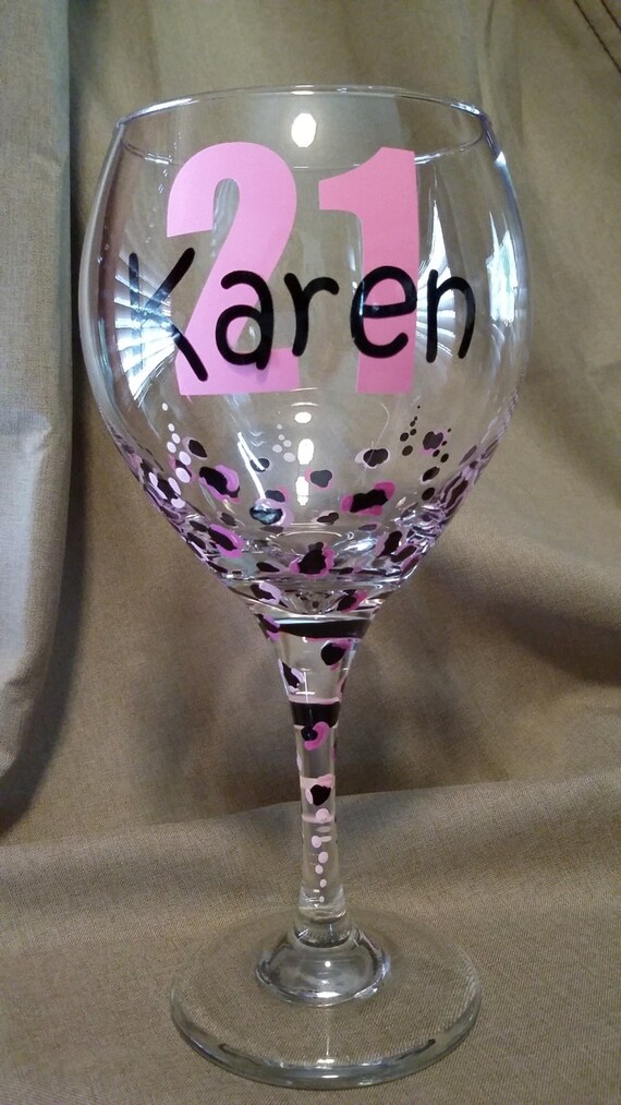 21st Birthday Glass Personalized