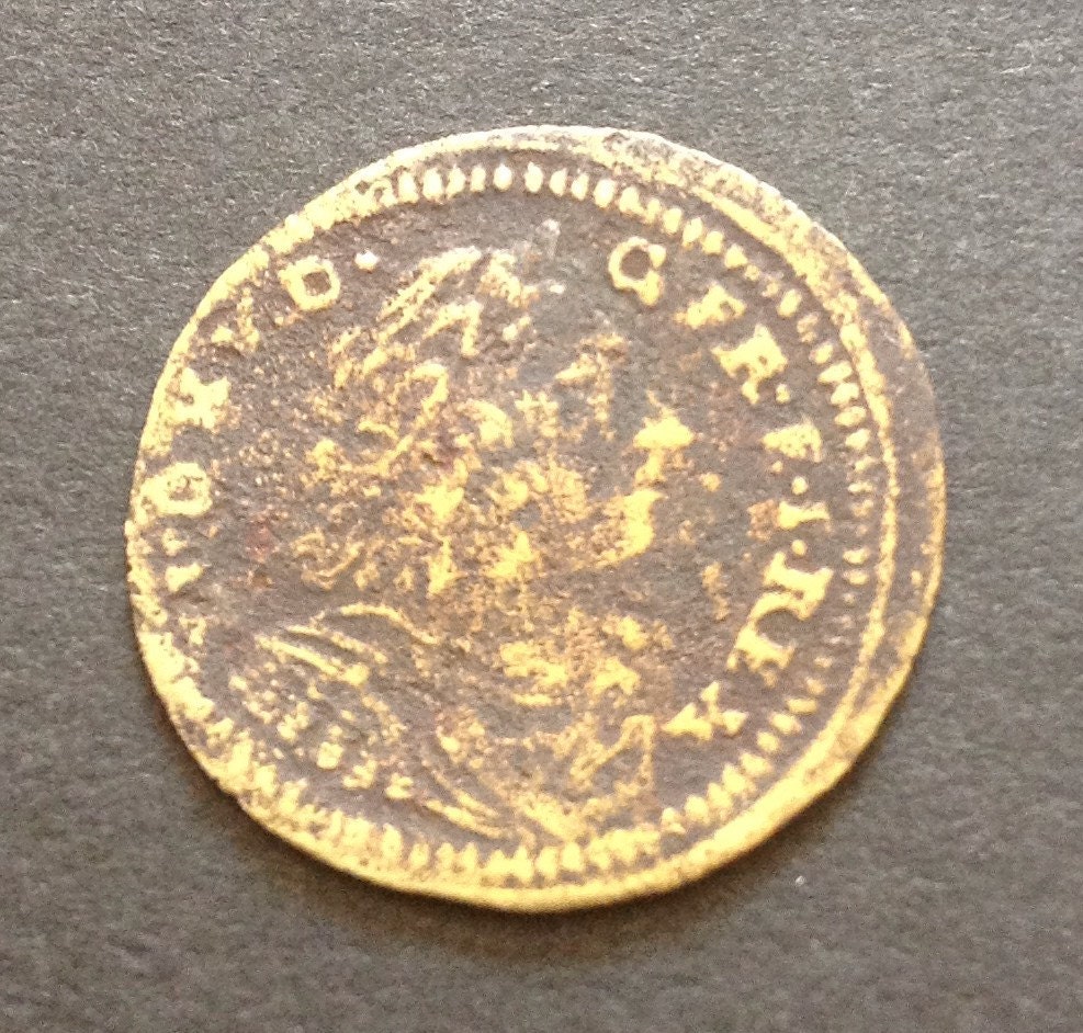 der 1700er Antik Französisch Jeton von König Louis XV mit