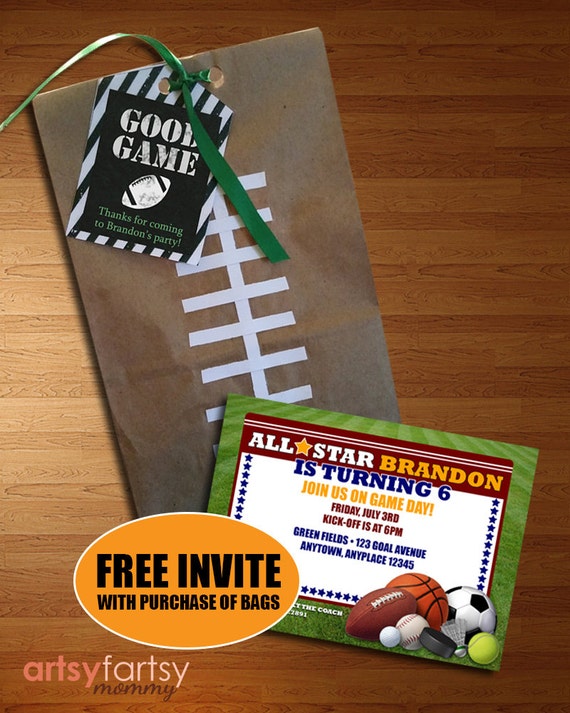 Football Goodie Bags Sports Party Bags Football Party