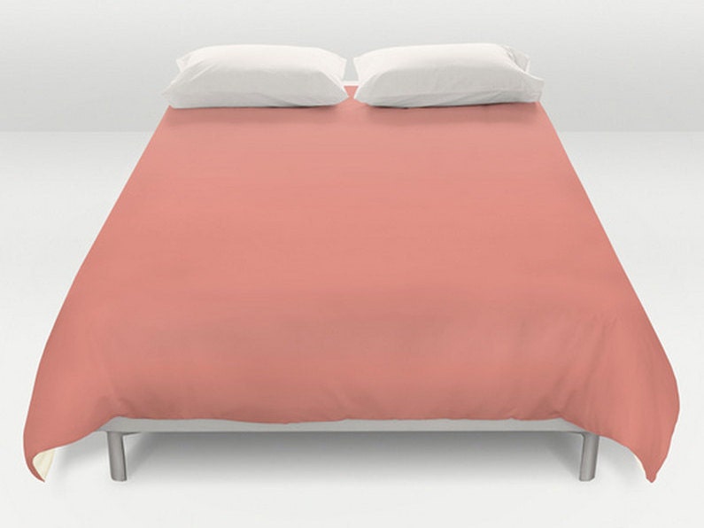 Pink Duvet Cover Coral Duvet Cover Bedding Bed Comforter King Queen