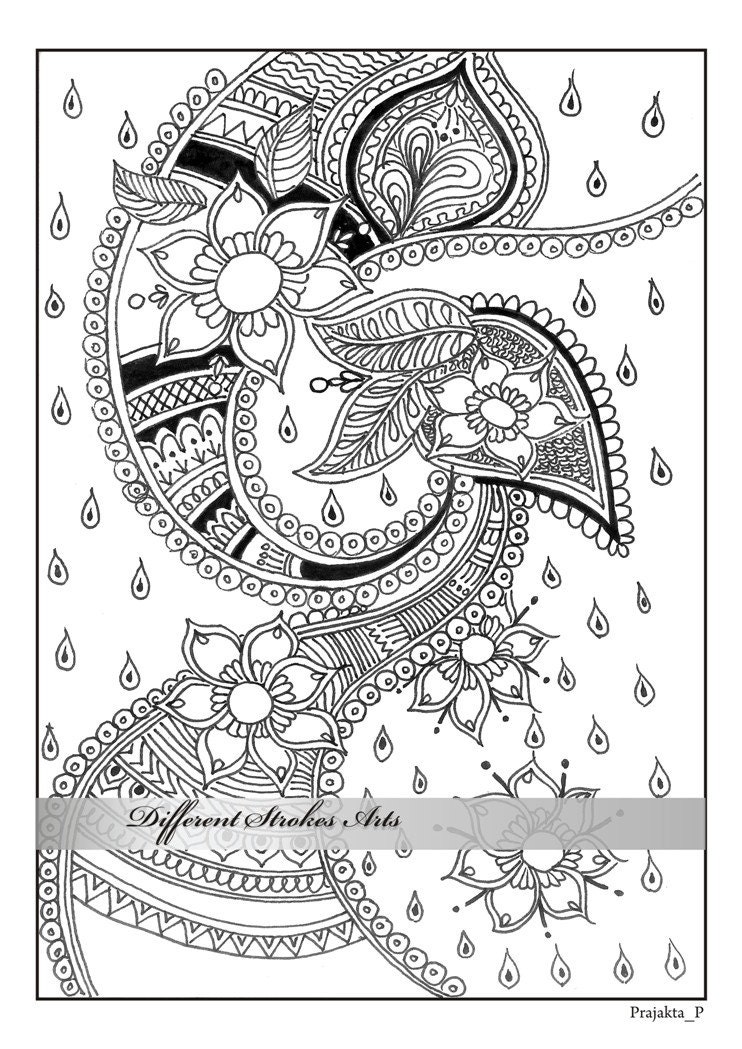 Download adult coloring pages henna art printable doodle intricate