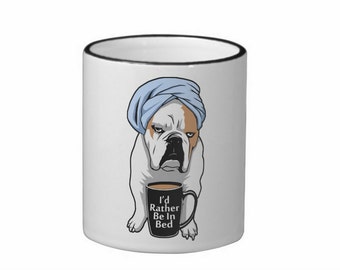 Bulldog coffee mug, I love English Bulldogs, English bulldog, mug, coffee, grumpy bulldog, fathers day