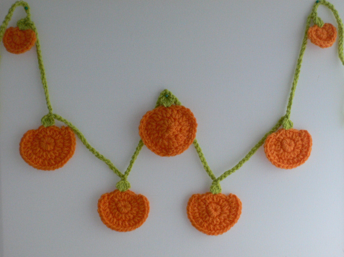 Halloween Garland Pumpkin Garland Crochet Pumpkin Halloween