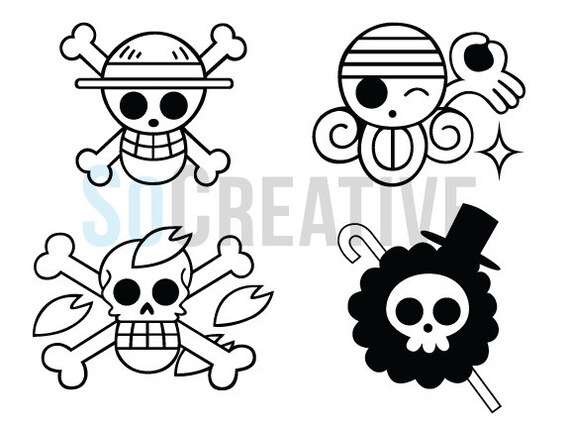 ONE One Piece Straw Hat Pirates Jolly Roger by SoCreativeShop