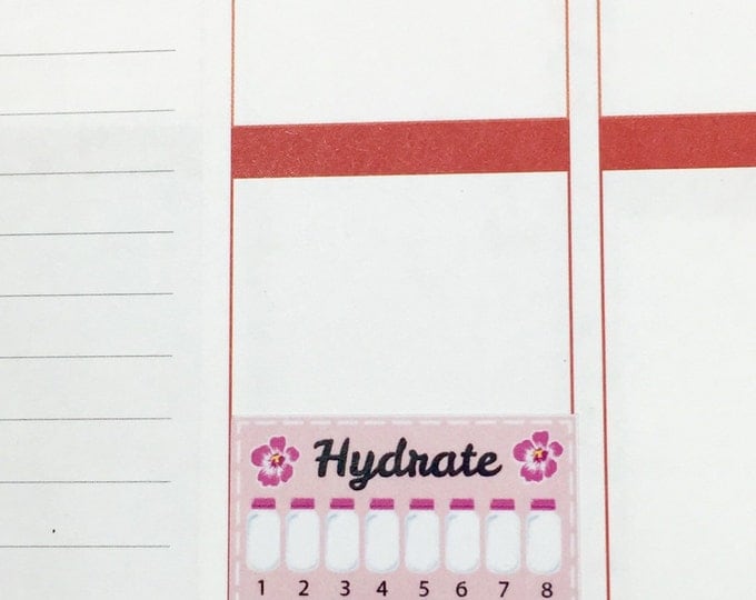 Planner Hydrate Stickers, Water Intake with Cute Mason Jars | for use with ERIN CONDREN LifePlanner