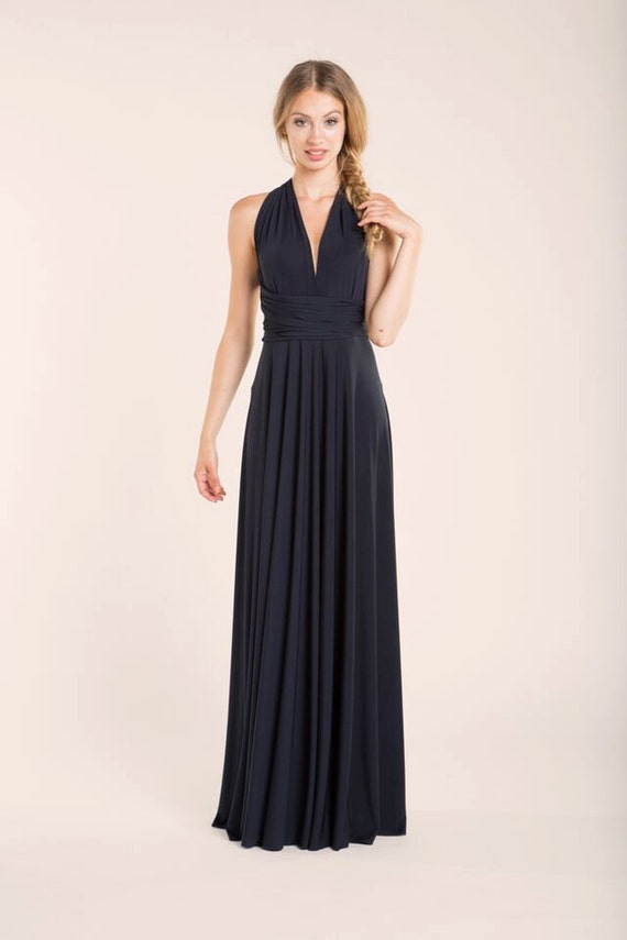  Bridesmaid  Dress  Infinity Navy Blue dress  Ready  to ship  by 