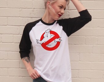 Vintage Style Ghostbusters Baseball Tee