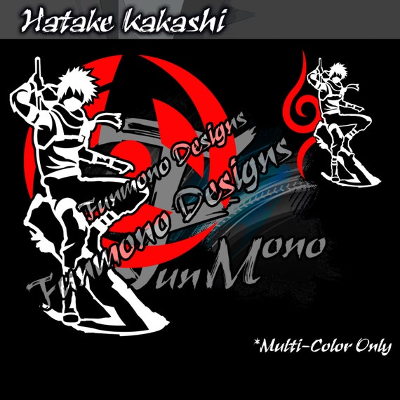 Hatake Kakashi Vinyl Decal Naruto Series Multi-Color by Funmono714