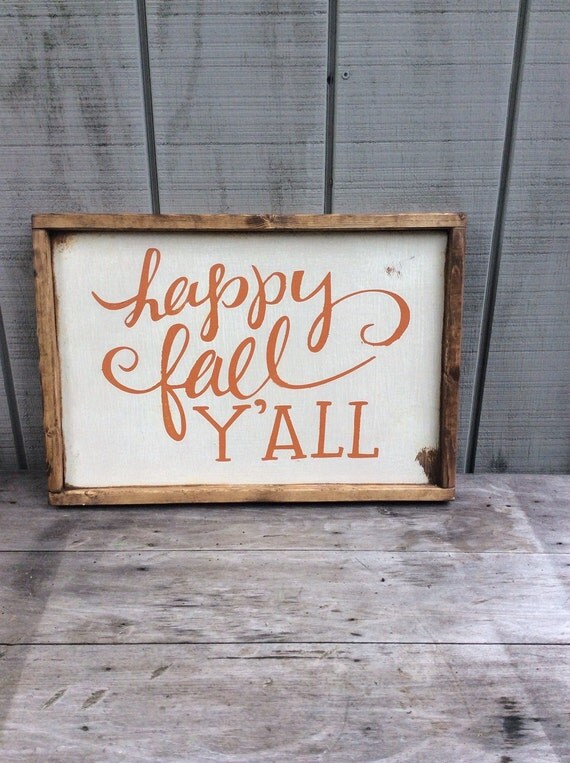 Happy Fall Yall Fall Sign by sophisticatedhilbily on Etsy