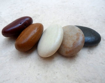Beach Pebbles, Beach Stones, Sea Stones, Stone Beads, Wire Wrap Stones, Undrilled Stones