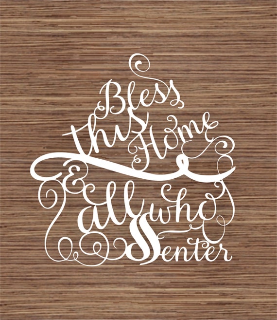 Download Bless This Home PDF SVG Commercial Use Instant Download