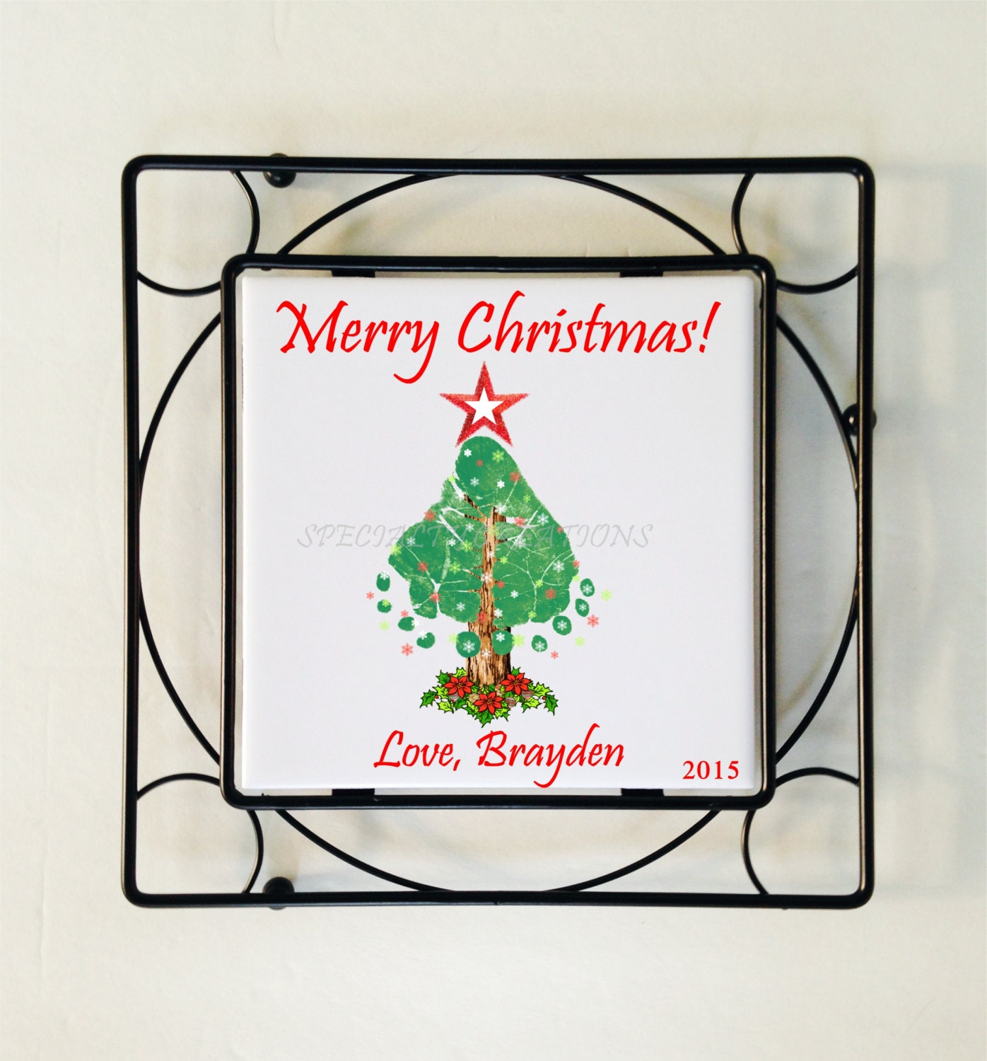 Holiday Collection Ceramic Tile Plaque by SpecialtyCreations4U