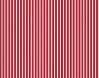 SALE!! 1 Yard Bloom and Bliss by Nadra Ridgeway for Riley Blake Designs Red Stripe 4585