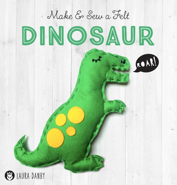 Dinosaur Craft Kit, T-Rex Felt Sewing Kit, Kids Craft Activity, Soft Toy Making Kit, Precut Felt, Animal Toy for Children, Learn how to Sew