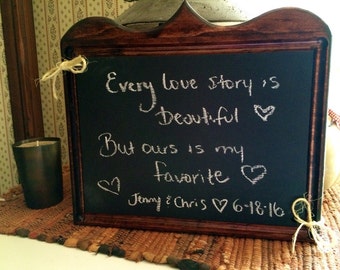 Wood Framed Chalkboard Sign