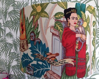 Frida Kahlo handmade lampshade, various sizes and coloured inners!
