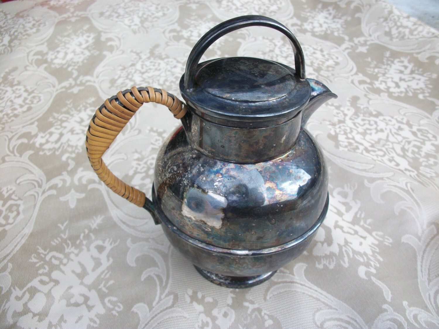 Marlboro Silver Plate Creamer Electroplated Copper Canada 352 Wicker