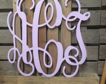 Kids and Babies Room - Wooden Monogram Wall Letters - Unpainted - Or add fee for painting -