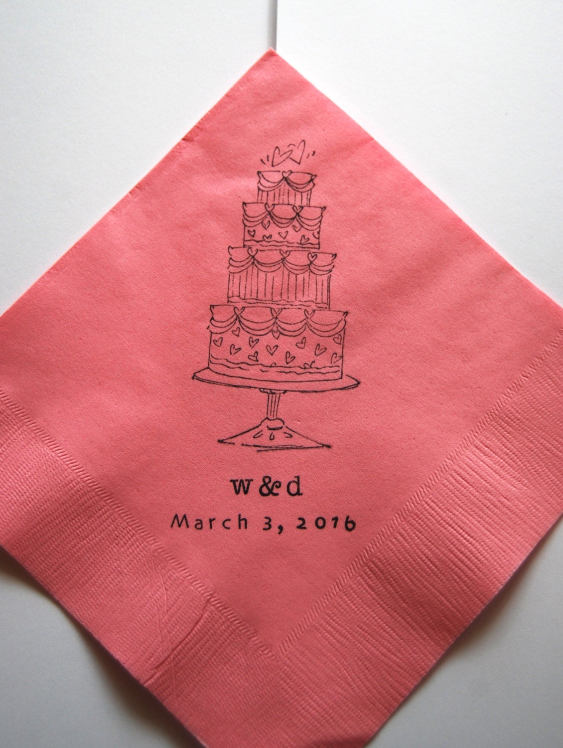 Fancy Wedding Cake Napkins Set of 50 by CraftBasketBoutique
